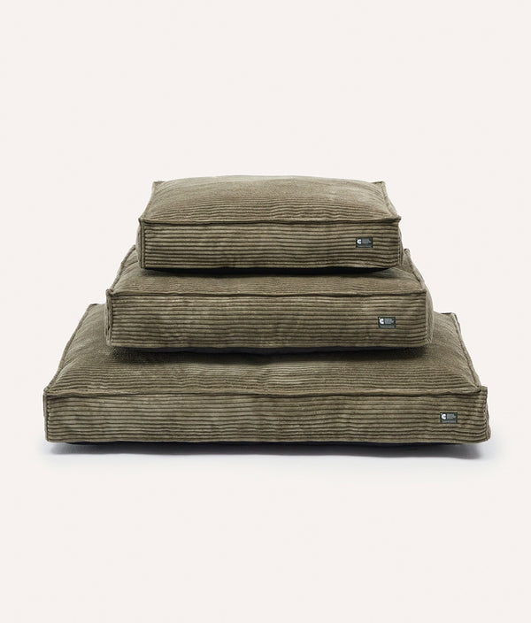 Green Corduroy Dog Bed