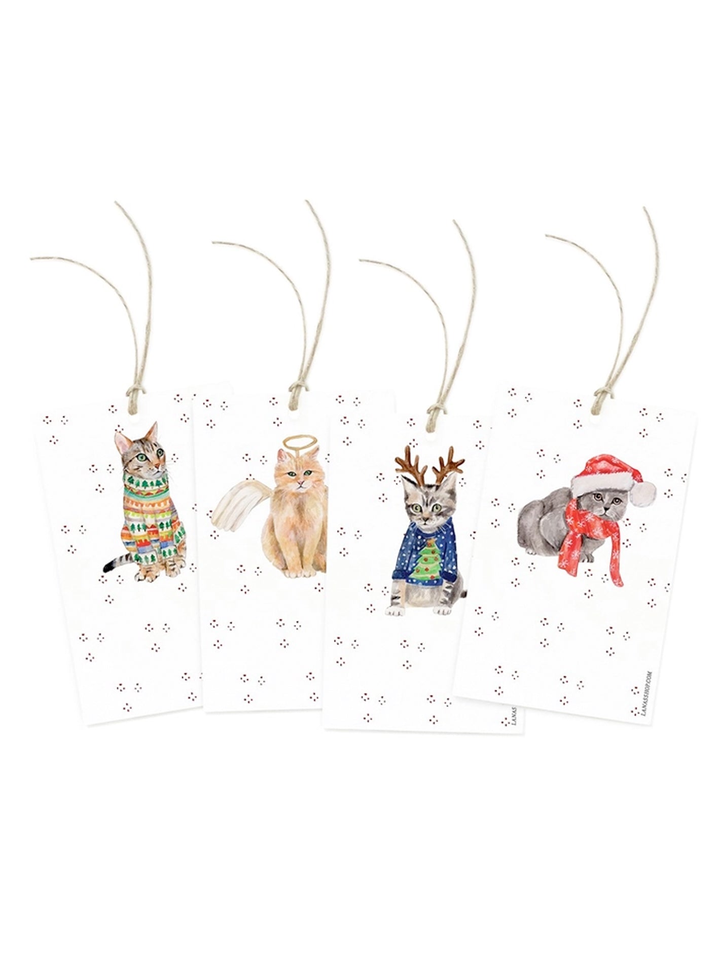 FESTIVE PET GIFT TAG SETS by Lana's Shop