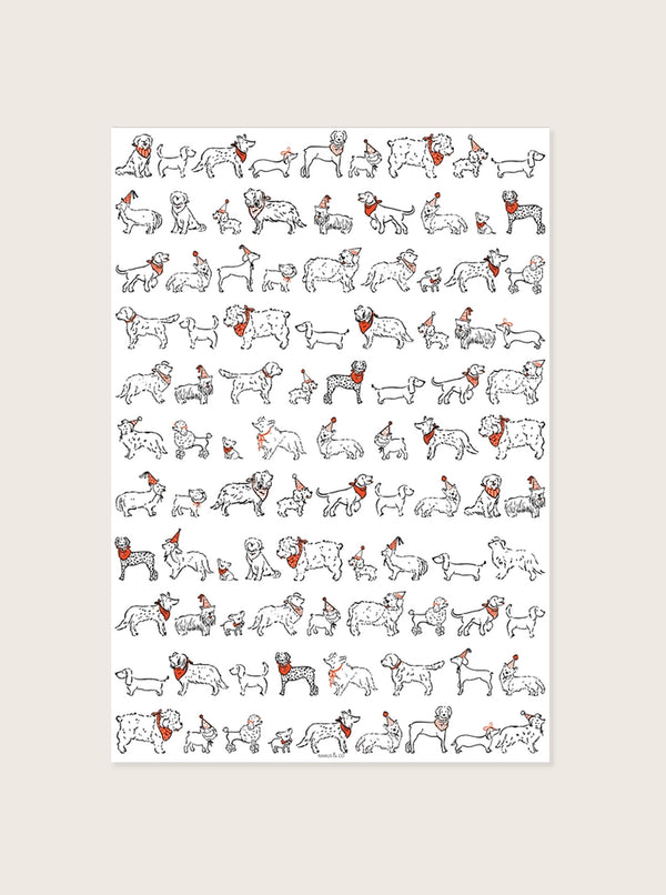 PARTY DOGS GIFT WRAP by Ramus & Co.