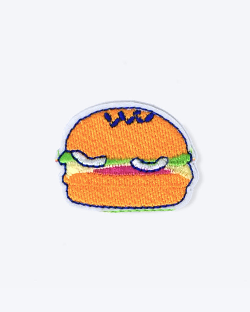 IRON ON HAMBURGER PATCH FOR DOG BANDANAS