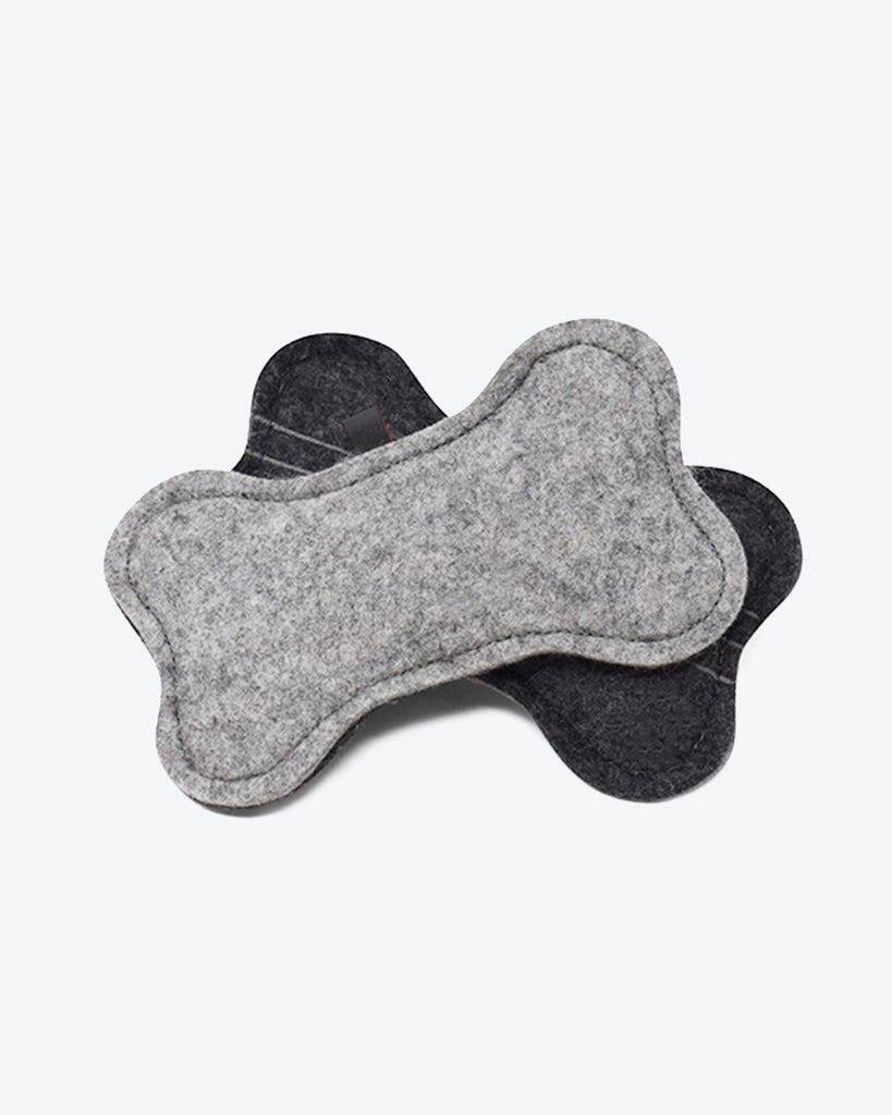 GREY CAT TOY BONE FILLED WITH CATNIP WOOL DURABLE