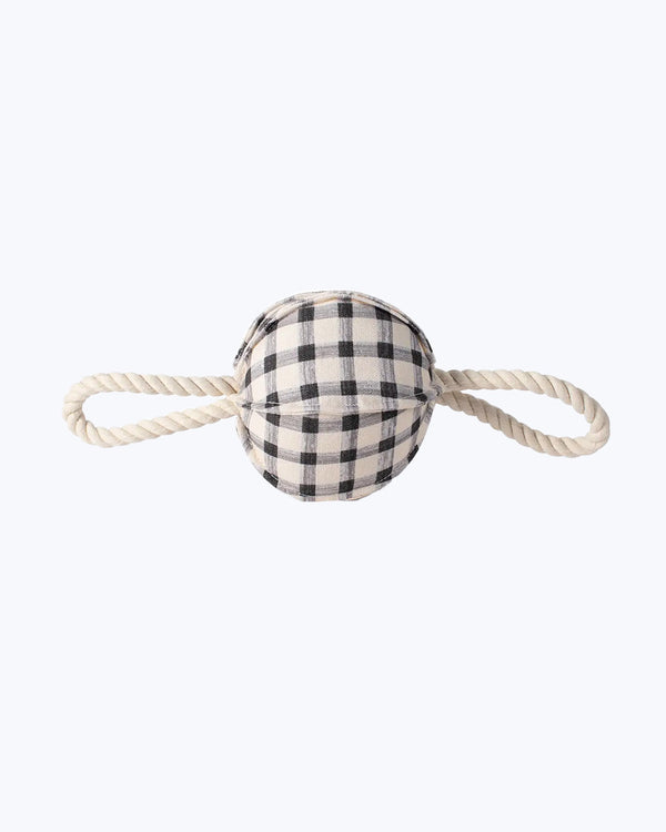 PULLING YOU IN PAINTED GINGHAM DOG TOY by Fringe Studio