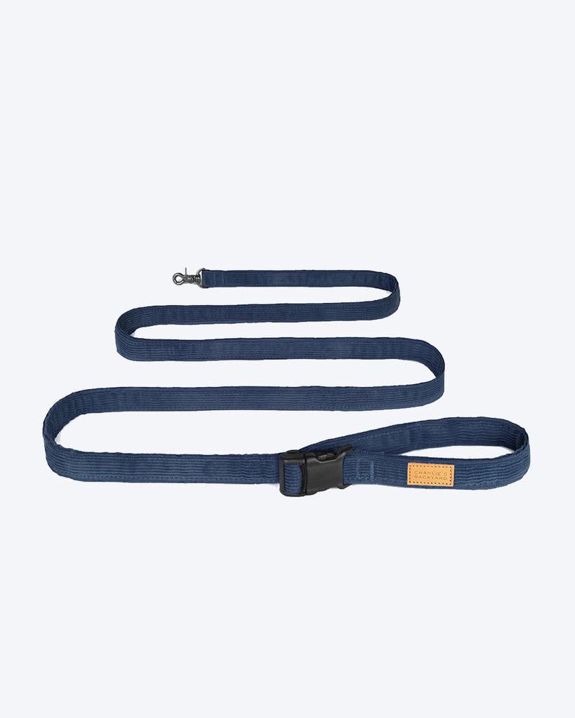 Blue/Navy dog leash by Charlie's Backyard