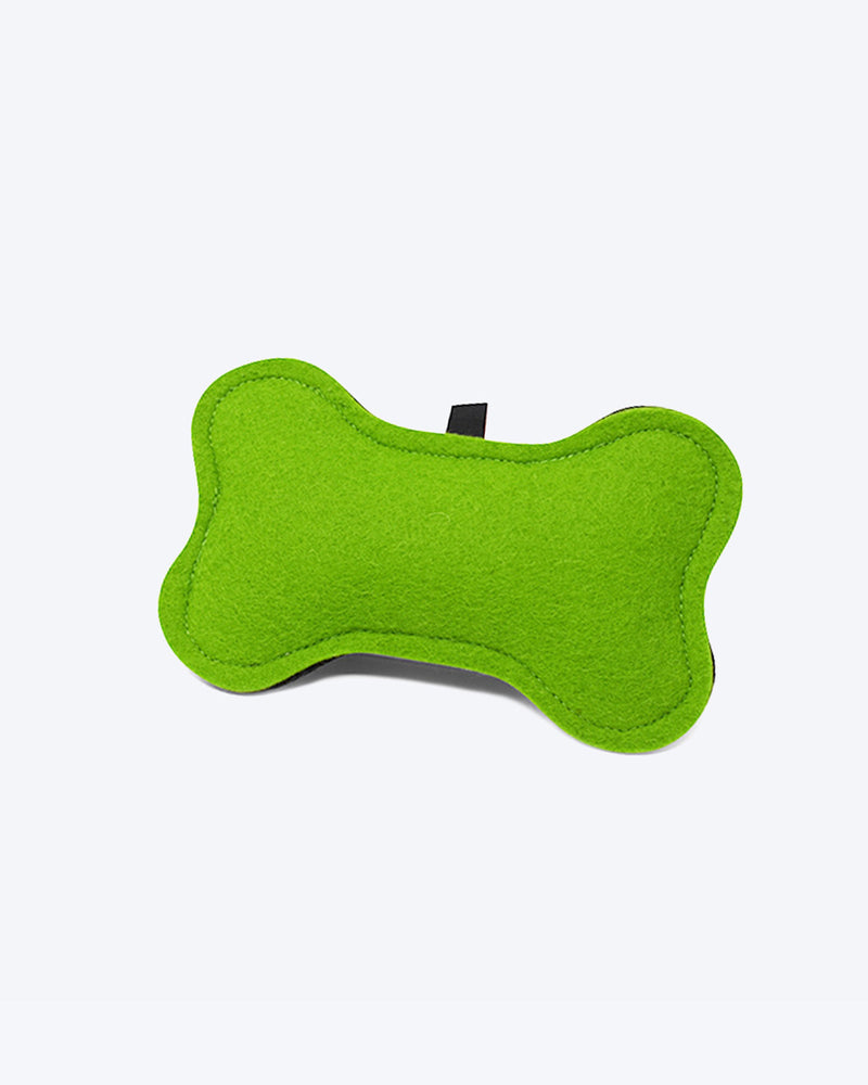 GREEN CAT TOY BONE FILLED WITH CATNIP WOOL DURABLE