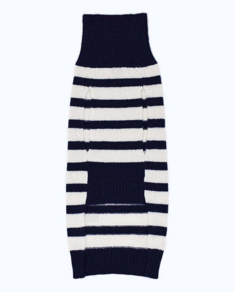 NAVY STRIPE CASHMERE SWEATER by Nooee Pet