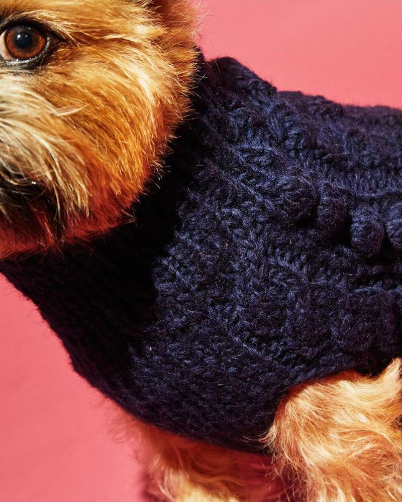 WARE OF THE DOG SWEATER KNIT TURTLENECK NAVY