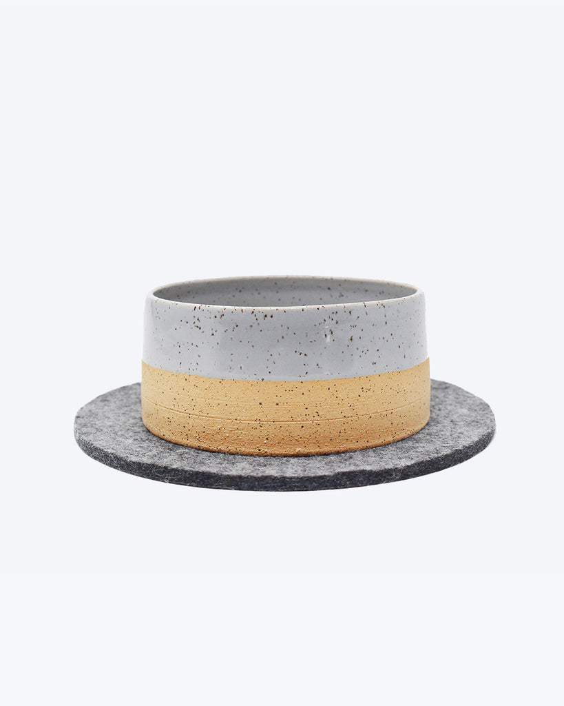 Dog bowl for water and food. Handcrafted by ceramicist in California.