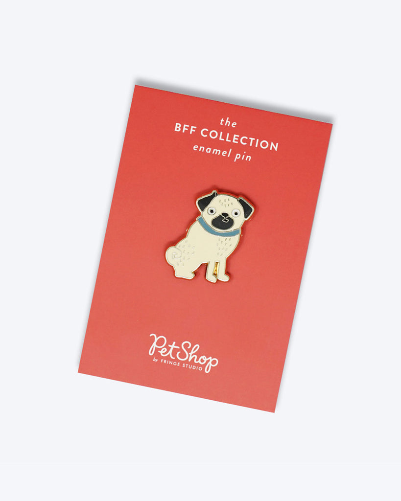 PUG ENAMEL PIN DOG PETSHOP