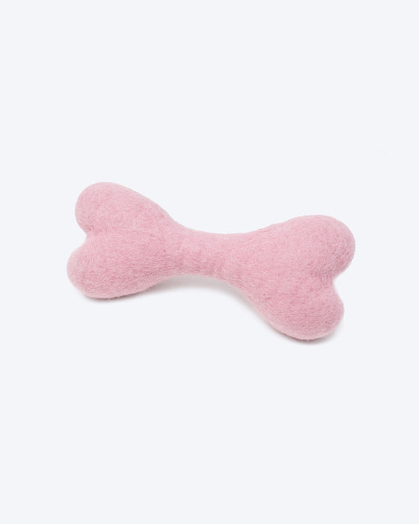 WOOL DOG BONE MADE OF 100% ORGANIC WOOL FELT DENSELY PACKED. ECO FRIENDLY. DURABLE. SMALL AND LARGE. GREEN.