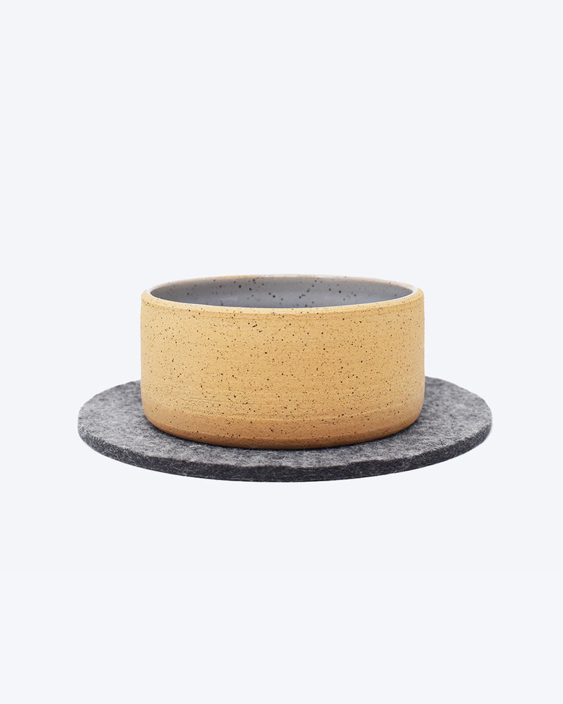 Dog bowl for water and food. Handcrafted by ceramicist in California.