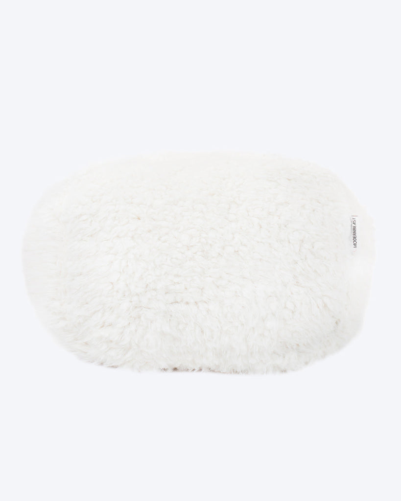 WHITE POD DOG BED COVER. 