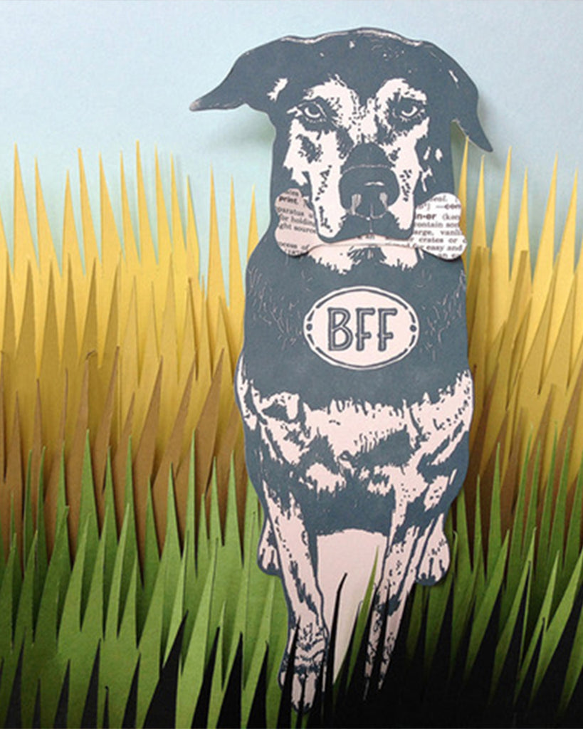 BFF Dog Card by Blackbird Letterpress gift present send money